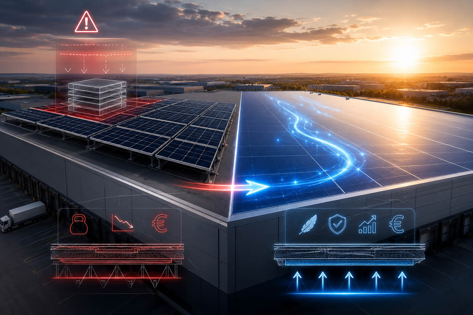 EASY Dachregeneration mit PV-Leichtmodulen