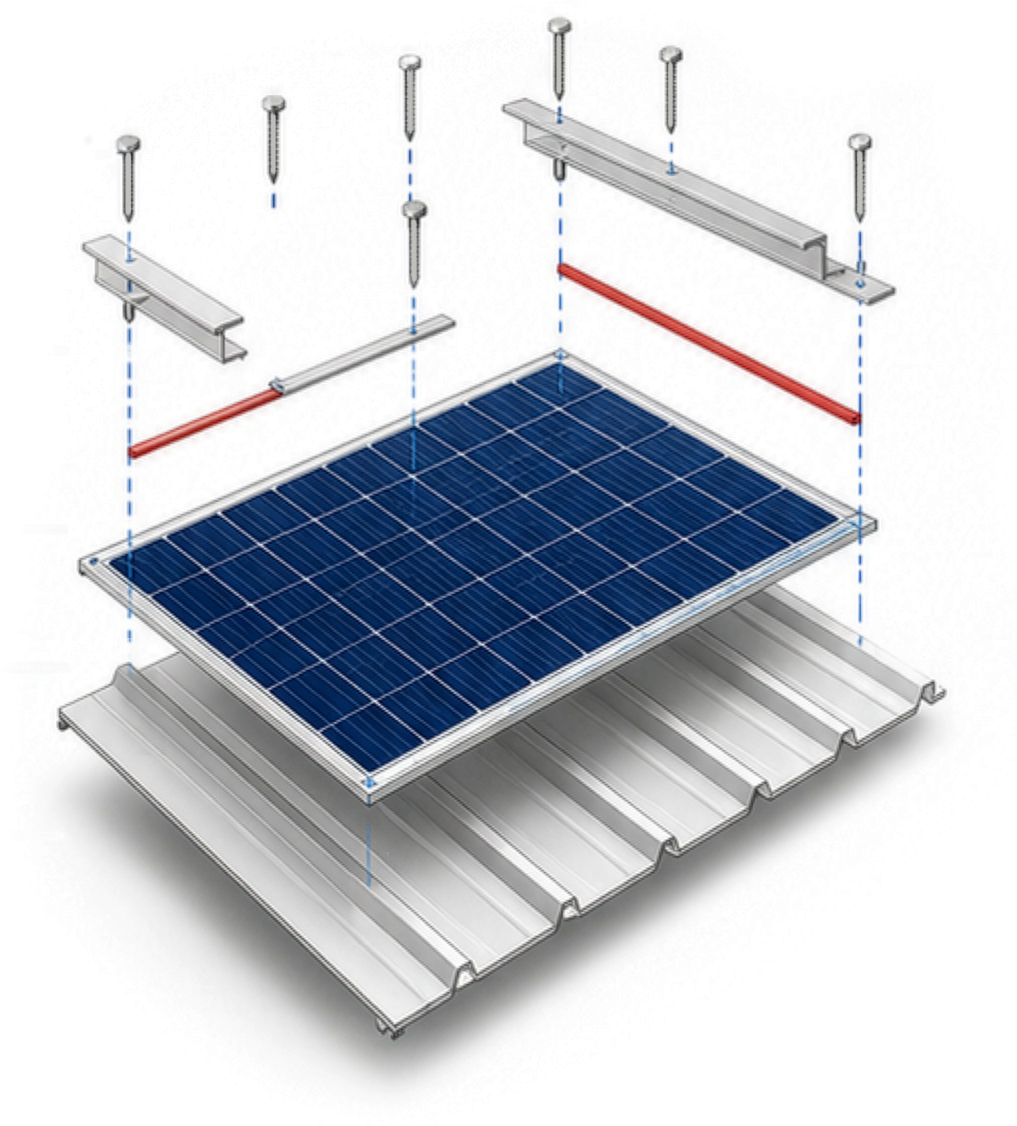 Aufbau EASY Trapezblechsystem